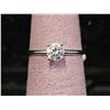 Image 1 : 14KT WHITE GOLD SOLITAIRE MOISSANITE LAB DIAMOND RING: SIZE 5.75