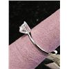 Image 2 : 14KT WHITE GOLD SOLITAIRE MOISSANITE LAB DIAMOND RING: SIZE 5.75