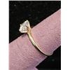Image 2 : 10KT YELLOW GOLD SOLITAIRE MOISSANITE LAB DIAMOND RING: SIZE 6