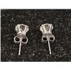 Image 2 : PAIR OF 10KT WHITE GOLD MOISSANITE LAB DIAMOND STUD EARRINGS WITH .925 SILVER BUTTERFLY BACKS