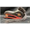 Image 2 : NORTHWEST FIRST NATIONS CARVED & PAINTED WOOD RAVEN MASK WITH COPPER EYES & MEDALLION