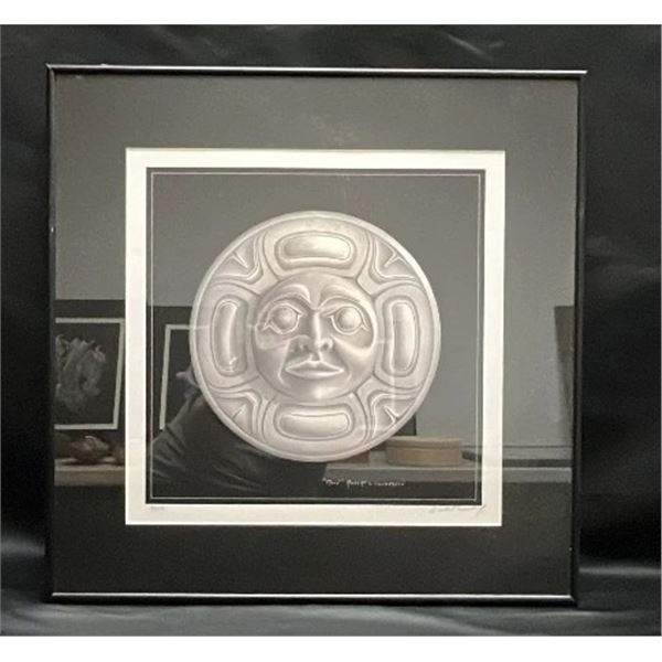FRAMED & MATTED PENCIL SIGNED ROBERT S. SANDERSON "MOON" PRINT: 22" X 22"
