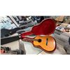 Image 1 : ACOUSTIC GUITAR WITH HARD CASE (NO STRINGS, BODY CRACKED/DAMAGED)