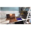 Image 1 : SHELF OF ASSORTED ETCHED COPPER ARTWORK & OIL ON CANVAS ARTWORK