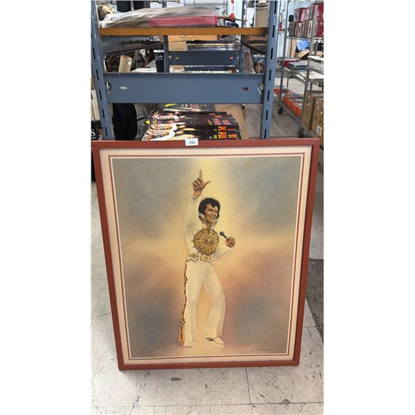 VINTAGE FRAMED ELVIS POSTER BY JAMES THOMAS NEUMANN TITLED "MY WAY"