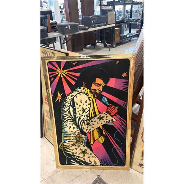 VINTAGE FRAMED FELT POSTER TITLED "PORTRAIT OF A SUPERSTAR"