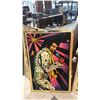 Image 1 : VINTAGE FRAMED FELT POSTER TITLED "PORTRAIT OF A SUPERSTAR"
