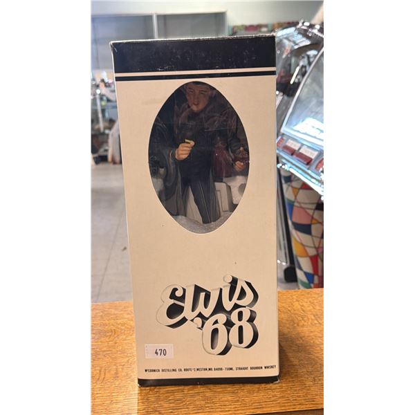 VINTAGE MCCORMICK DISTILLING 750ML "FOREVER ELVIS '68" STRAIGHT BOURBON WHISKEY BOTTLE IN BOX