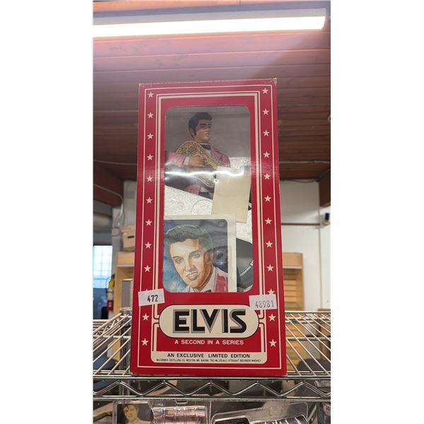 VINTAGE MCCORMICK DISTILLING 750ML "ELVIS PRESLEY" STRAIGHT BOURBON WHISKEY BOTTLE IN BOX