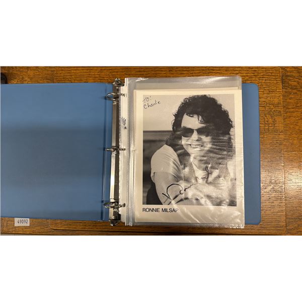 BINDER OF ASSORTED VINTAGE AUTOGRAPHED CELEBRITY PHOTOS