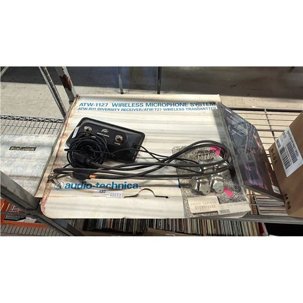 VINTAGE AUDIO-TECHNICA ATW-1127 WIRELESS MICROPHONE SYSTEM, VINTAGE PEAVEY REMOTE SWITCH & MORE