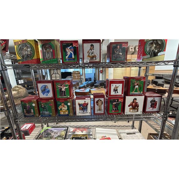 SHELF OF ASSORTED ELVIS PRESLEY COLLECTIBLE FIGURINES