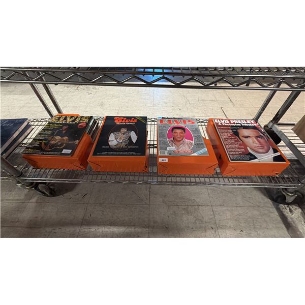 SHELF OF ASSORTED ELVIS PRESLEY MAGAZINES