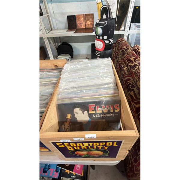 CRATE OF ASSORTED ELVIS PRESLEY VINYL RECORDS