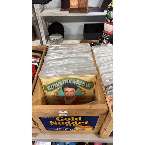 CRATE OF ASSORTED ELVIS PRESLEY VINYL RECORDS