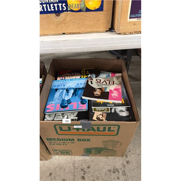 BOX OF ASSORTED ELVIS PRESLEY BOOKS