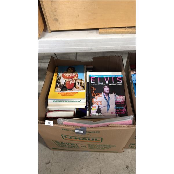 BOX OF ASSORTED ELVIS PRESLEY BOOKS