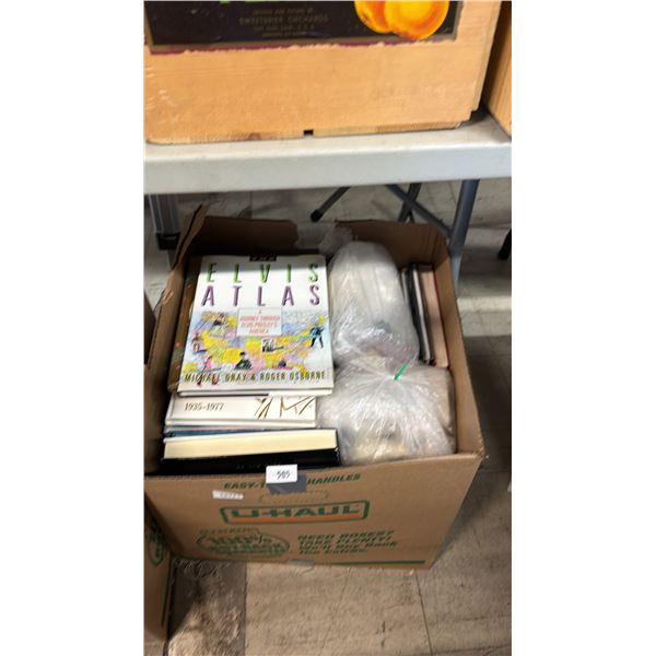 BOX OF ASSORTED ELVIS PRESLEY BOOKS