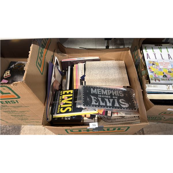 BOX OF ASSORTED ELVIS PRESLEY BOOKS