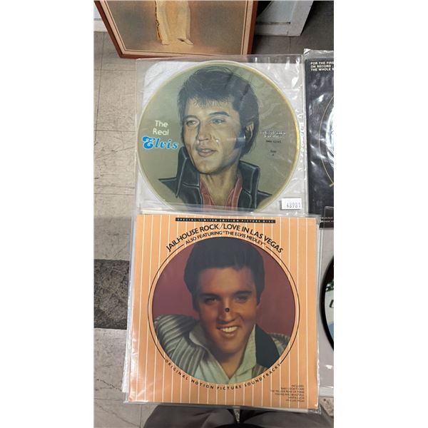 (9) ASSORTED ELVIS PICTURE VINYL RECORDS: THE REAL ELVIS, ELVIS: THE LEGEND OF A KING, PICTURES OF