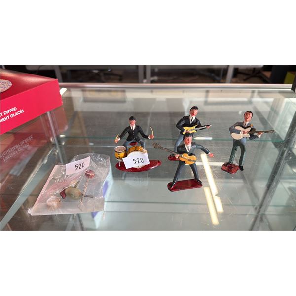 VINTAGE 1960S HONG KONG PLASTIC BEATLES FIGURINES