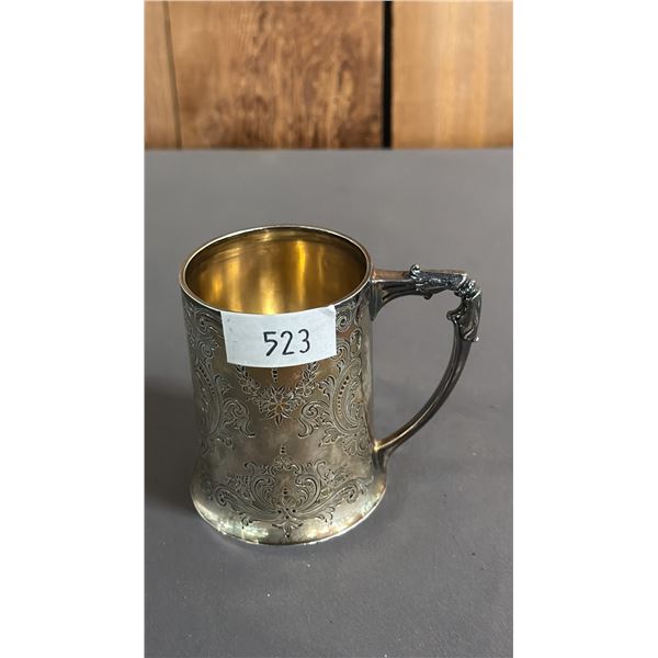 ANTIQUE 1931 STERLING SILVER MONOGRAMMED CHRISTENING CUP (APPROX. 201.5G)