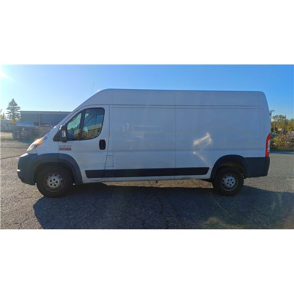 2018 DODGE RAM PRO MASTER 2500, 3DR CARGO VAN, WHITE, VIN 3C6TRVDGXJE159647,