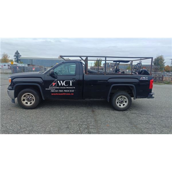 2015 GMC SIERRA, 2DR PICKUP, BLACK, VIN 1GTN1TEH3FZ388929,