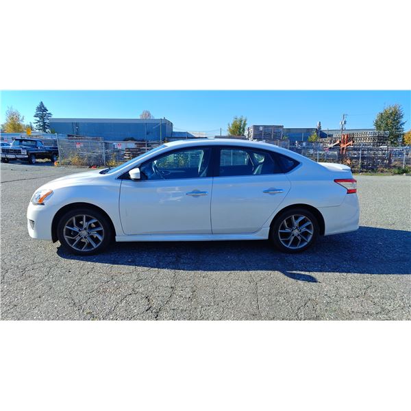 2014 NISSAN SENTRA SR, 4DR SEDAN, WHITE, VIN 3N1AB7AP9EL696762,