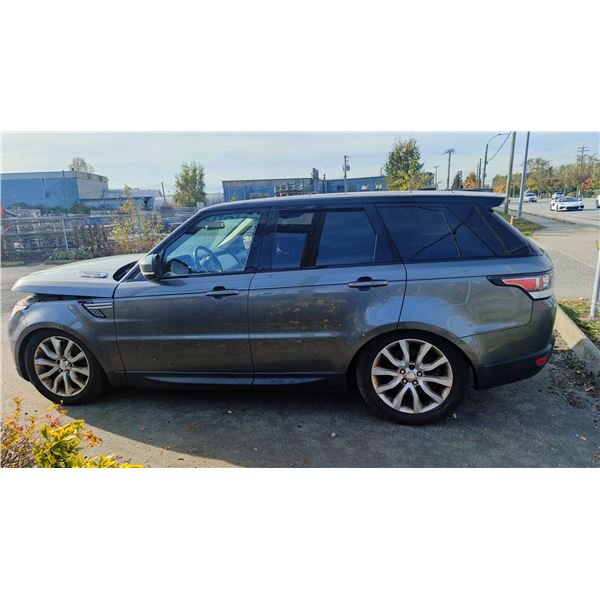 2014 RANGE ROVER SPORT HSE, 4DR SUV, GREY, VIN SALWR2WF8EA350204,