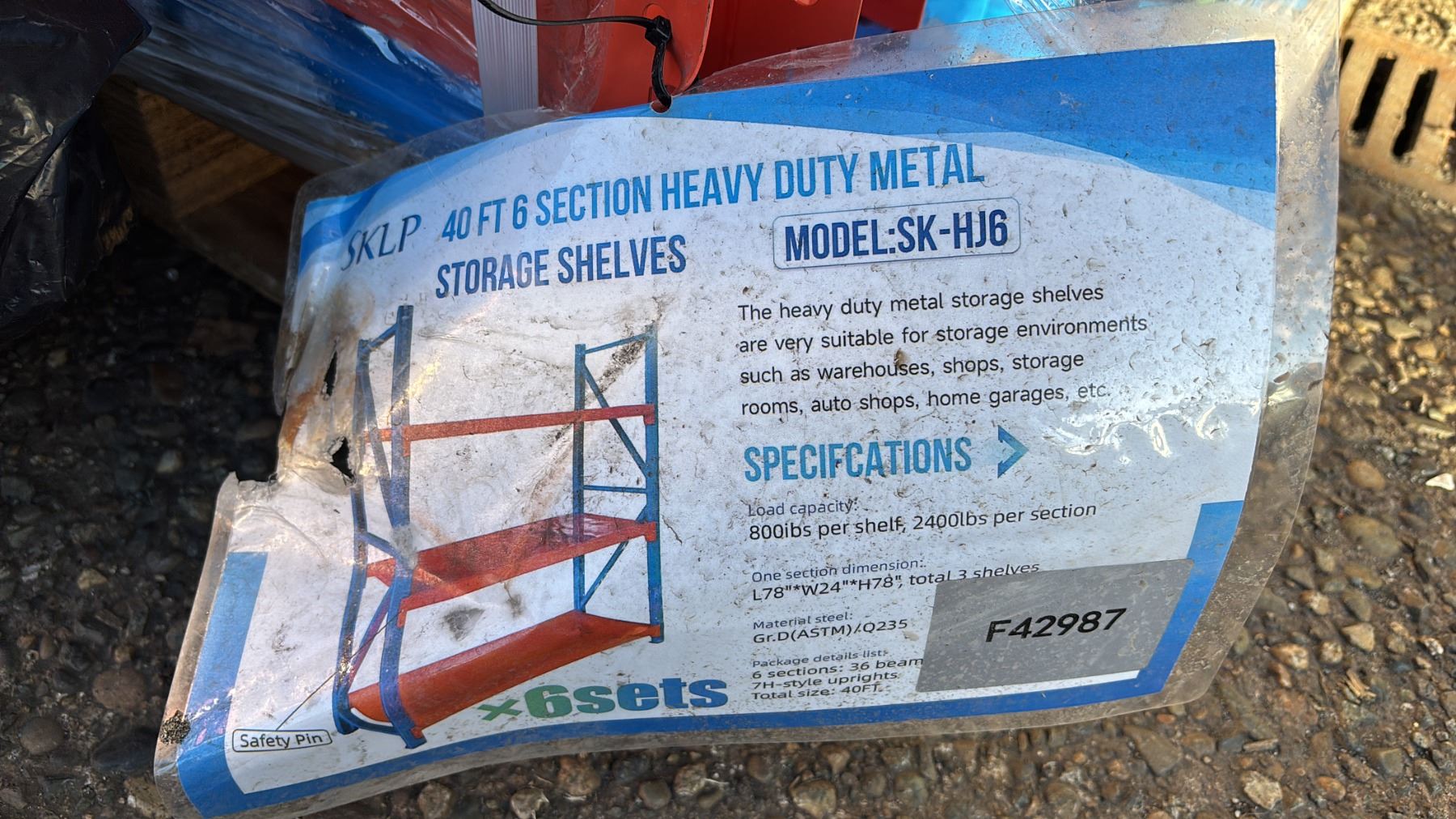 *NEW* SKLP SK-HJ6 40FT 6 SECTION HEAVY DUTY METAL STORAGE SHELF - Able ...