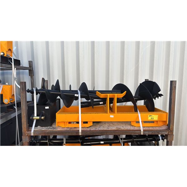*NEW* GIYI MINI SKID STEER AUGER ATTACHMENT WITH FRAME