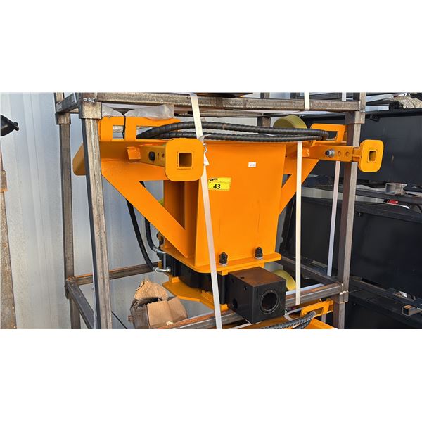 *NEW* GIYI AD68 SKID STEER PILE HAMMER ATTACHMENT WITH FRAME