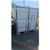 Image 1 : 10FT BEIGE OFFICE STORAGE SHIPPING CONTAINER WITH DUAL SWING REAR DOORS, CAMS, SIDE MAN DOOR &