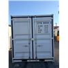 Image 2 : 10FT BEIGE OFFICE STORAGE SHIPPING CONTAINER WITH DUAL SWING REAR DOORS, CAMS, SIDE MAN DOOR &