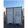 Image 2 : 10FT BEIGE OFFICE STORAGE SHIPPING CONTAINER WITH DUAL SWING REAR DOORS, CAMS, SIDE MAN DOOR &