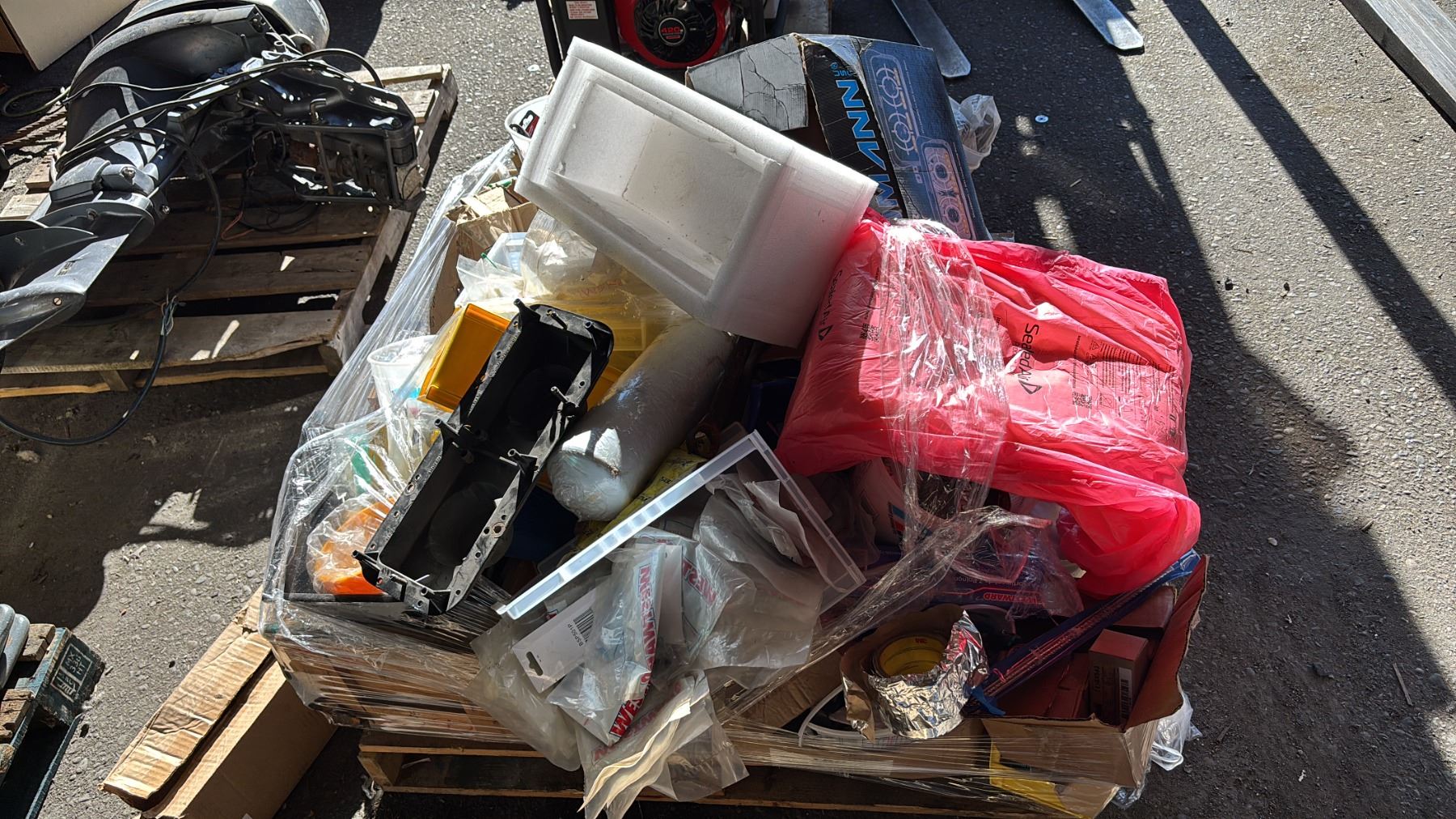 PALLET OF ASSTD. WRENCHES, SOCKETS, LED PROJECTOR HEADLAMP ASSEMBLY ...