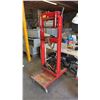 Image 1 : HEAVY DUTY RED H-FRAME HYDRAULIC SHOP PRESS MOUNTED ON ROLLING  CART