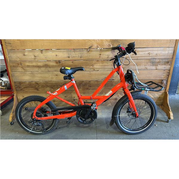 TERN ELECTRIC BIKE WITH FRONT CARGO BASKET *NO CHARGER/UNKNOWN WORKING CONDITION*