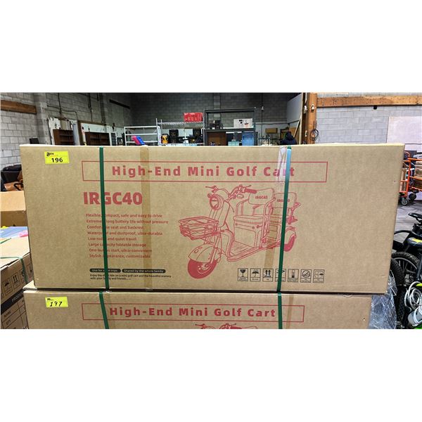 *NEW IN BOX/READY TO ASSEMBLE* IRGC40 HIGH-END MINI GOLF CART