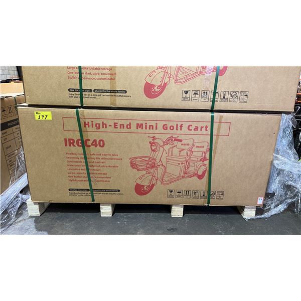 *NEW IN BOX/READY TO ASSEMBLE* IRGC40 HIGH-END MINI GOLF CART