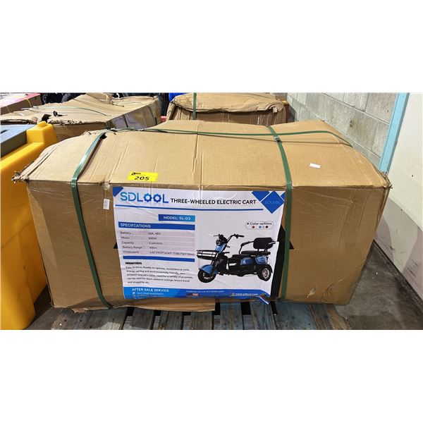 *NEW IN BOX/READY TO ASSEMBLE* SDLOOL SL-D3 3-WHEELED ELECTRIC CART *DAMAGED BOX*