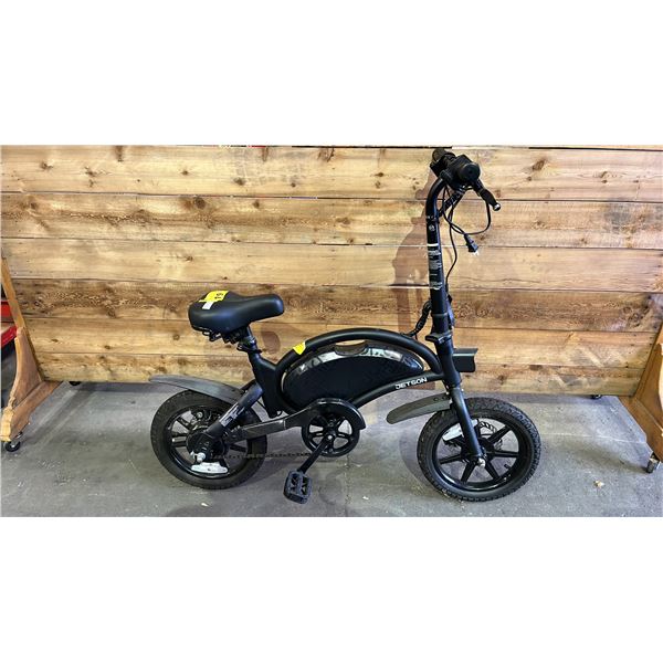 JETSON BLACK E-BIKE WITH CHARGER *POWERS ON/UNKNOWN WORKING CONDITION*