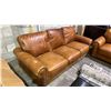Image 3 : LEATHER UPHOLSTERED LOVE SEAT & SOFA