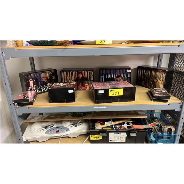 SHELF LOT OF ASSORTED HIGHLANDER THE SERIES VHS BOX SET