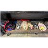 Image 2 : SHELF OF ASSORTED SPORTS ITEMS INCL. LEATHER BASEBALL GLOVES, BATS, BASKETBALL AND MORE