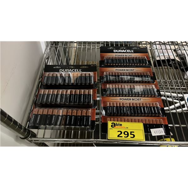 (3) DURACELL AA 24 BATTERIES AND (5) DURACELL AAA 16 BATTERIES