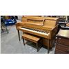 Image 1 : VINTAGE CIRCA 1960S HEINTZMAN VERTICAL GRAND PIANO WITH BENCH