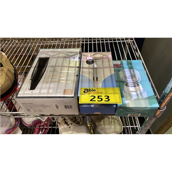 CONAIR MAX TRIM HAIR CLIPPER, (2) GILLETTE VENUS GENTLE TRIMMERS & PHILIPS FACIAL HAIR REMOVER