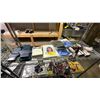 Image 1 : SHELF OF ASSORTED ITEMS INCLUDING UNICORN SPIT GEL STAINS, WIGS, VACUUMED T-SHIRTS AND MORE